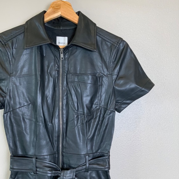 Anthropologie The Colette Weekend Jumpsuit by Maeve: Faux-Leather Edition - Picture 10 of 16